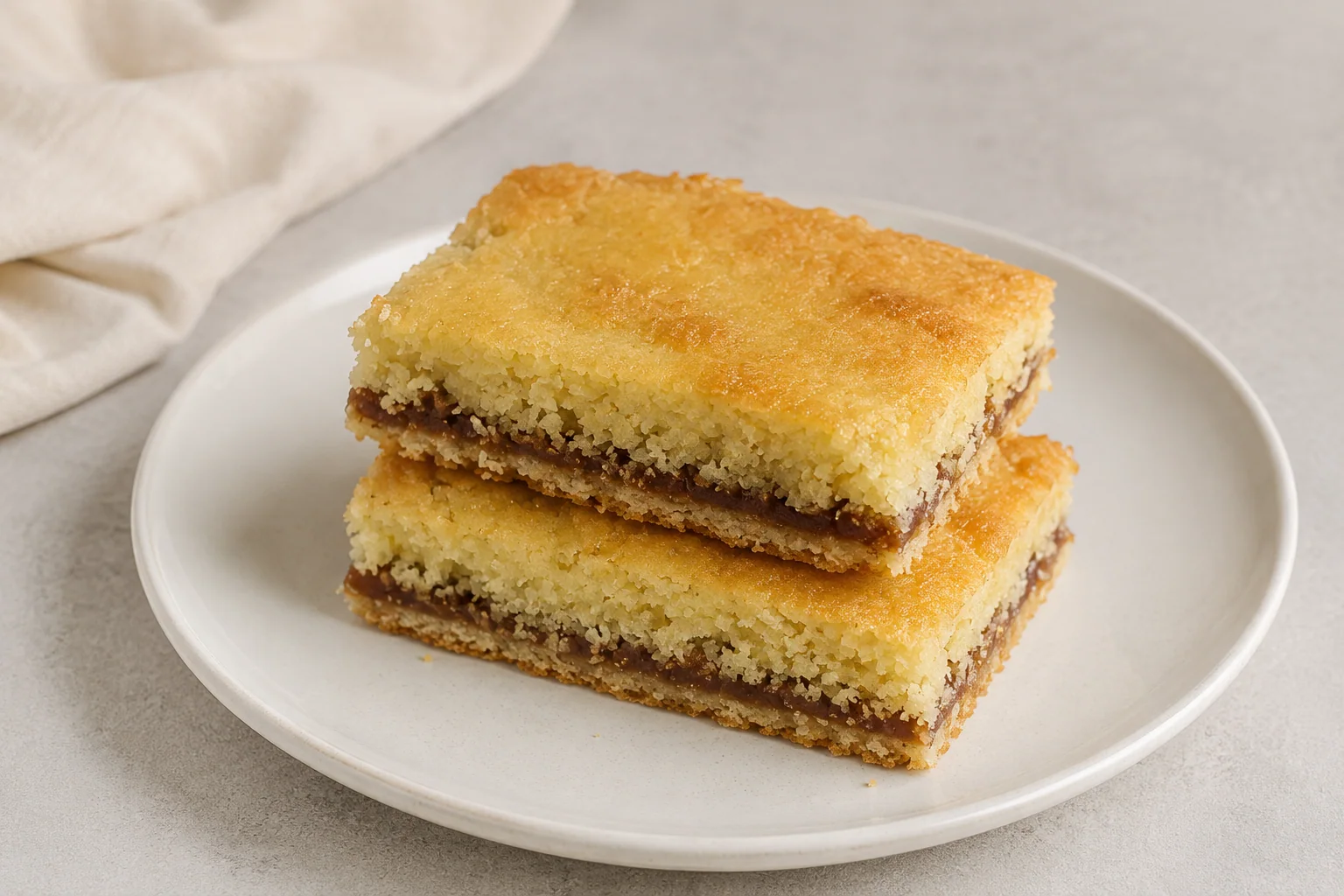 Cuadrados de coco y dulce de leche